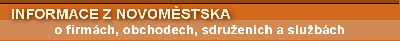 Informace z Novoměstska