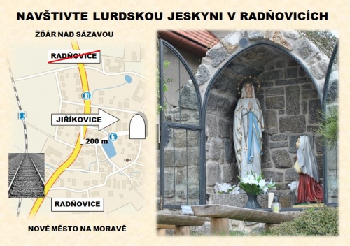 Lurdská jeskyně v Radňovicích
